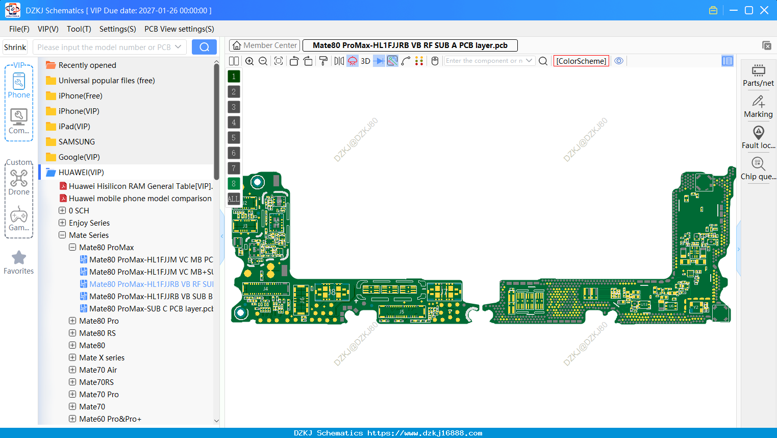HUAWEI Mate80 ProMax-HL1FJJRB VB RF SUB A PCB Layer